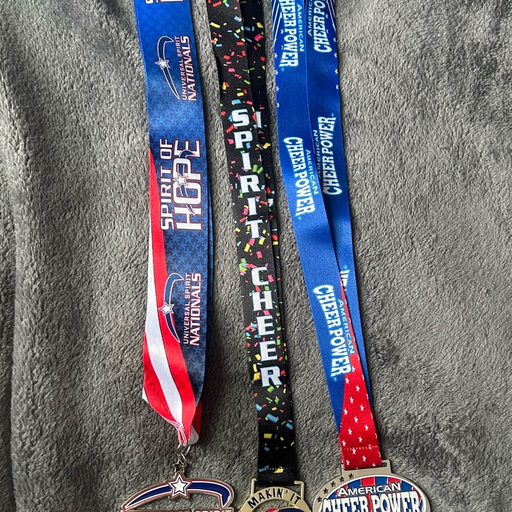 Spirit Cheer and Cheer Power and spirit of hope medals